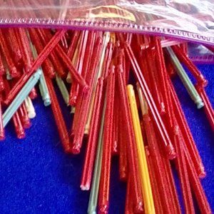 K'NEX 128 mm rods red, tan, grey